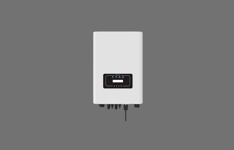 Deye inverter with a front display and lower cable connections Deye inverter with a front display and lower cable connections